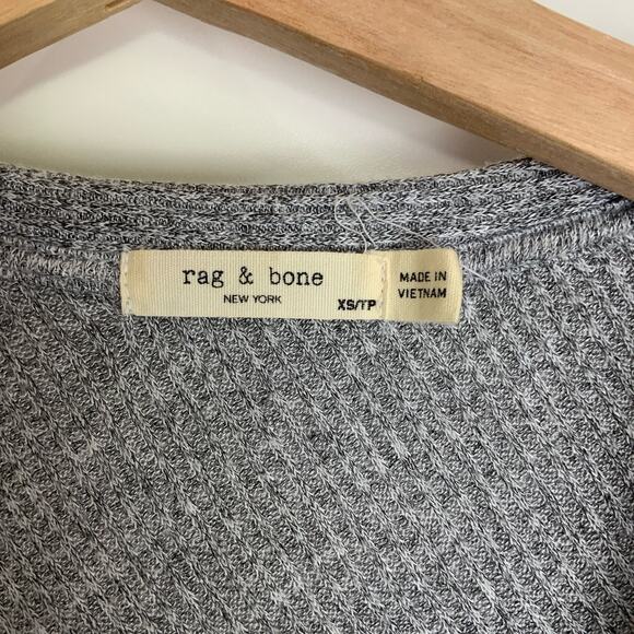 rag & bone Rosalind Short Sleeve Knit T-Shirt Dress Heather Gray Women's XS - Picture 4 of 5